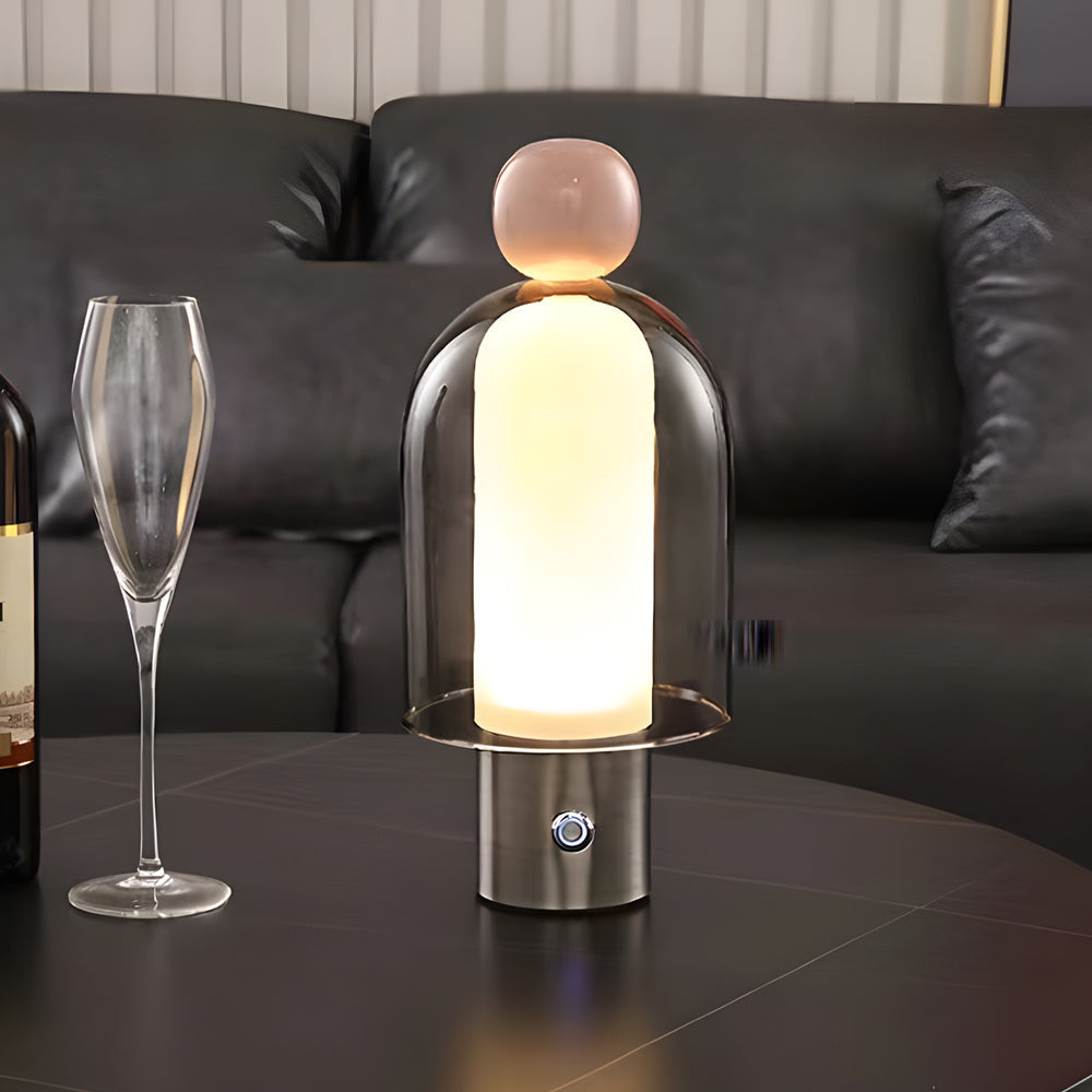 Human Shape LED Metal Lamp - Portable Glass Table Light for Home Decor