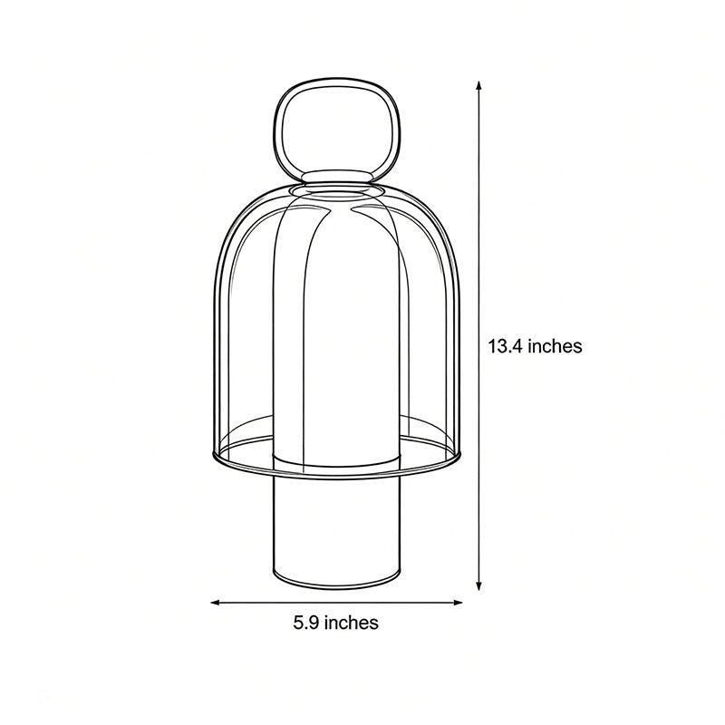 Human Shape LED Metal Lamp - Portable Glass Table Light for Home Decor
