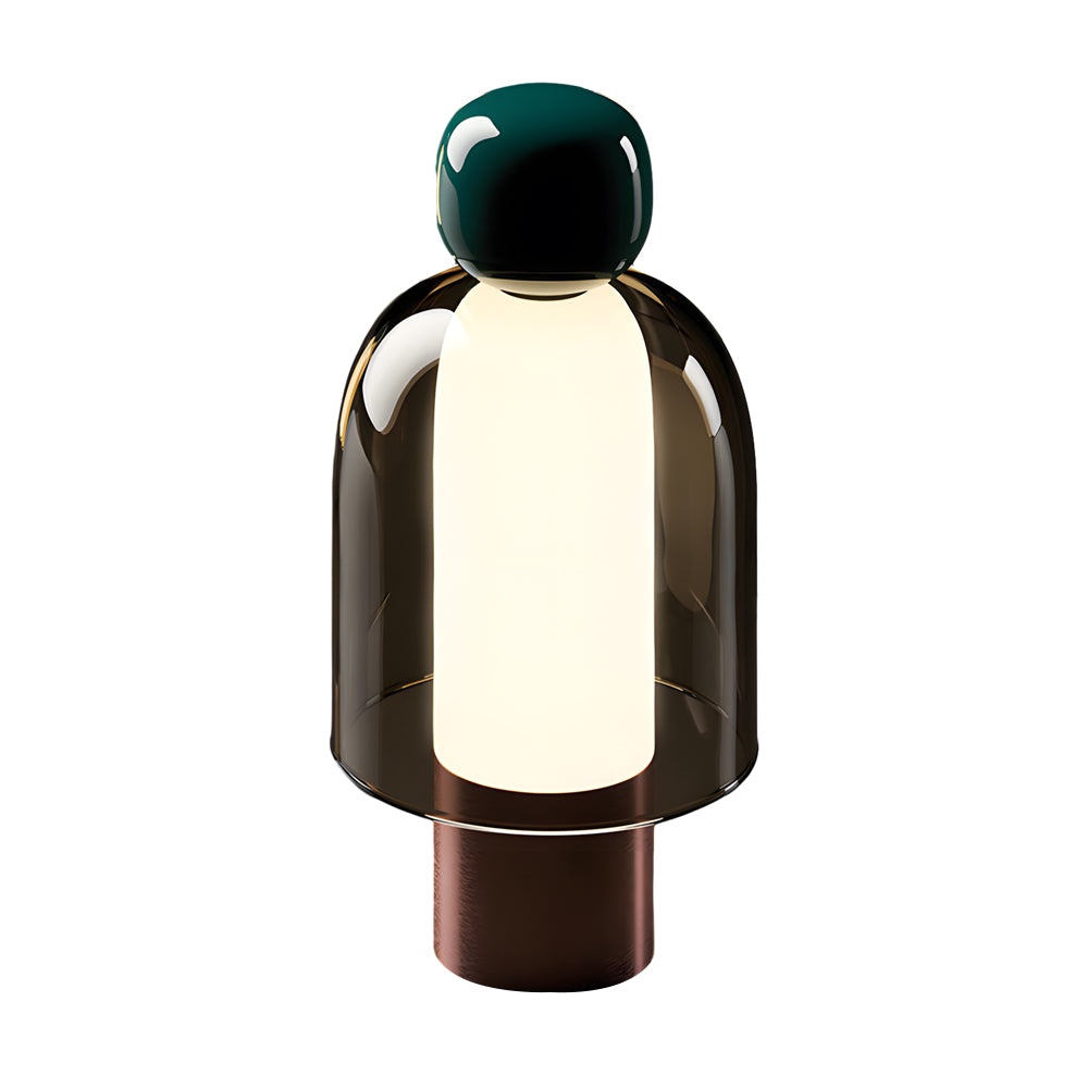 Human Shape LED Metal Lamp - Portable Glass Table Light for Home Decor