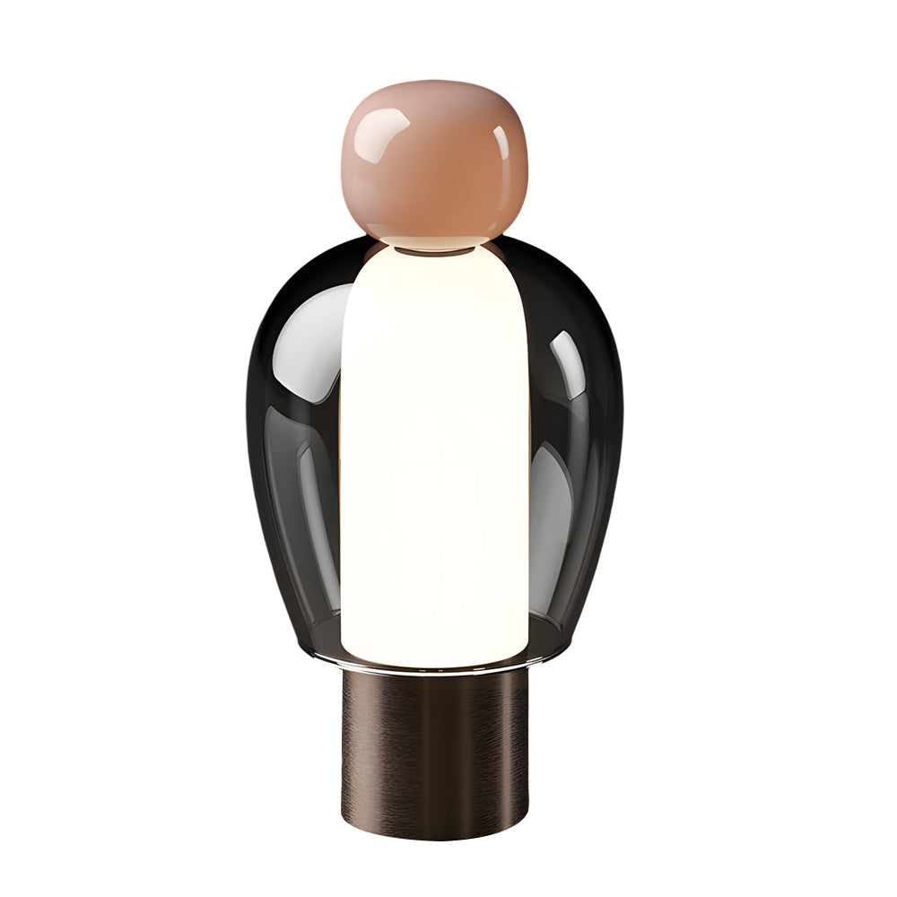 Human Shape LED Metal Lamp - Portable Glass Table Light for Home Decor