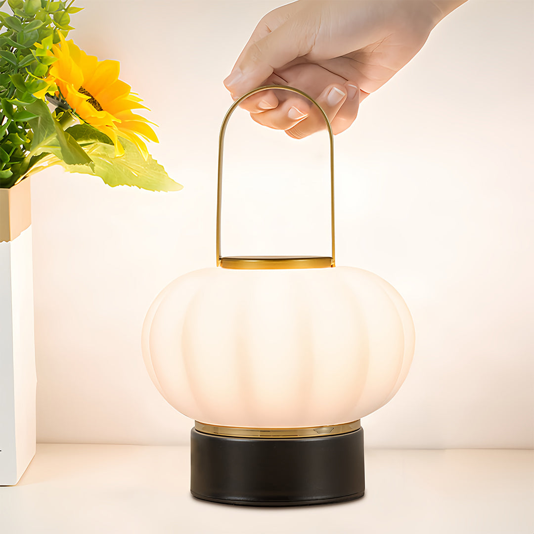 Nordic LED Lantern Table Lamp - Rechargeable Accent Light for Atmosphere Decor