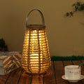Rattan Solar Lantern – Waterproof LED Hemp Rope Hanging Lamp