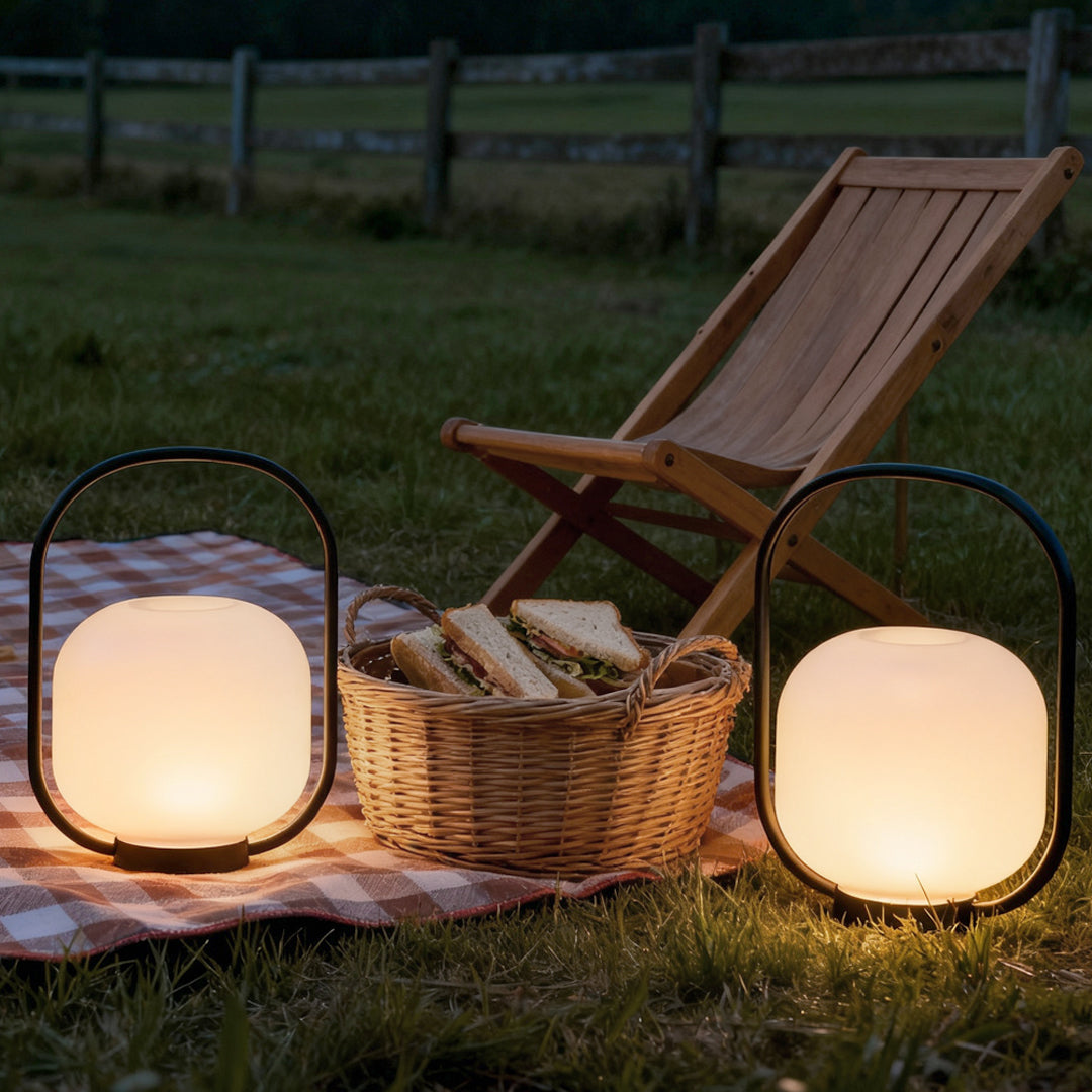 Portable Waterproof Solar Lantern LED Rechargeable Outdoor Handle Lamp