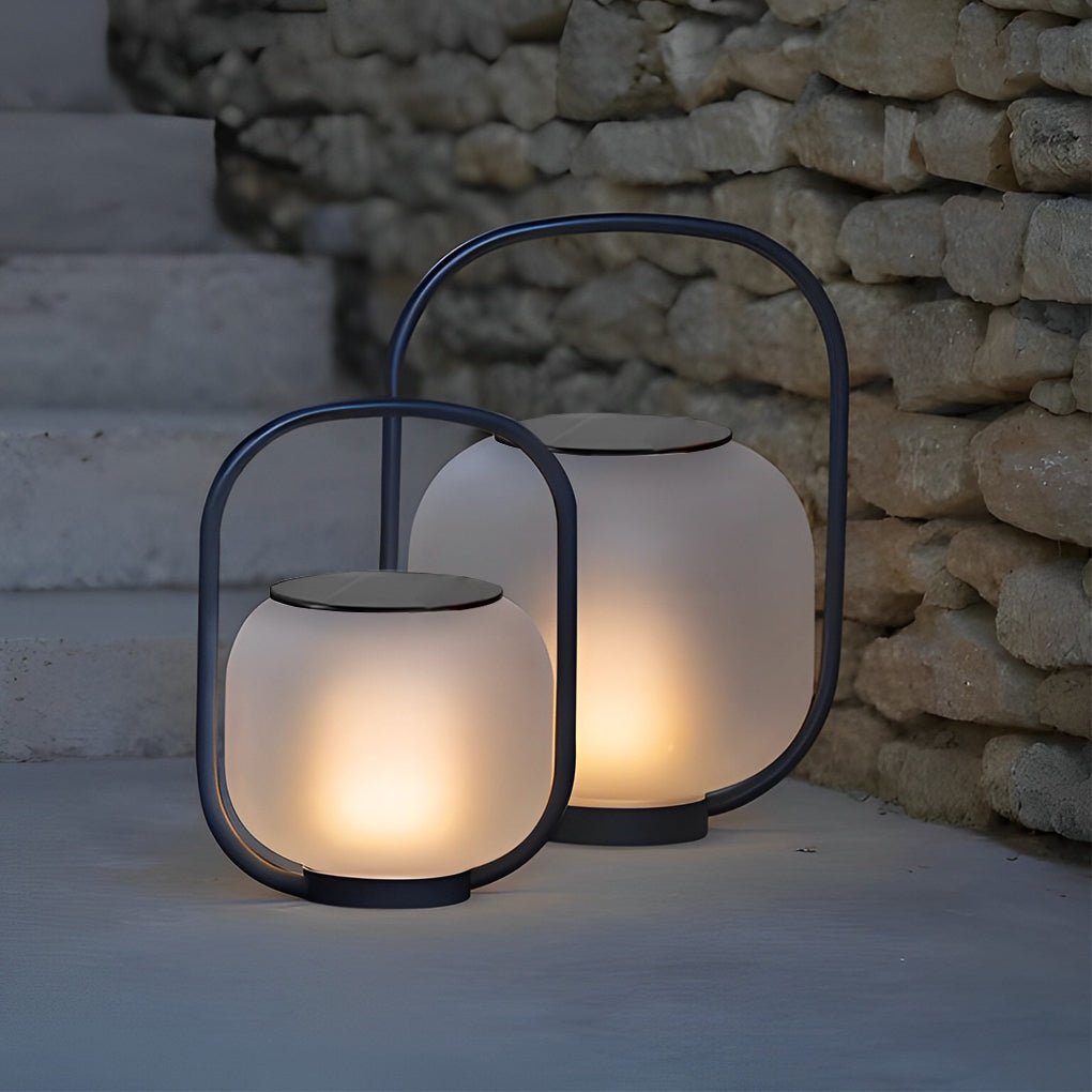 Portable Waterproof Solar Lantern LED Rechargeable Outdoor Handle Lamp