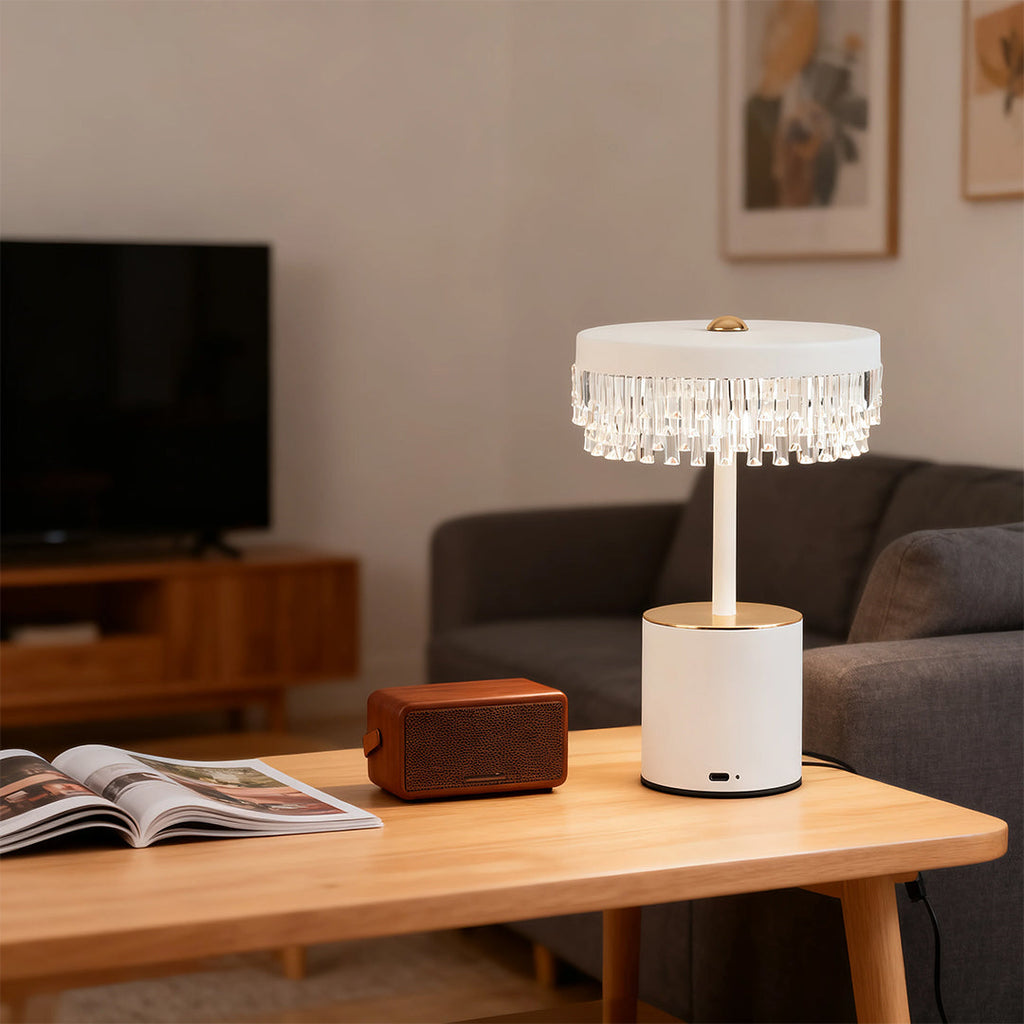 Fringe Minimalist USB Charging Table Lamp - Creative Design Lighting for Modern Spaces