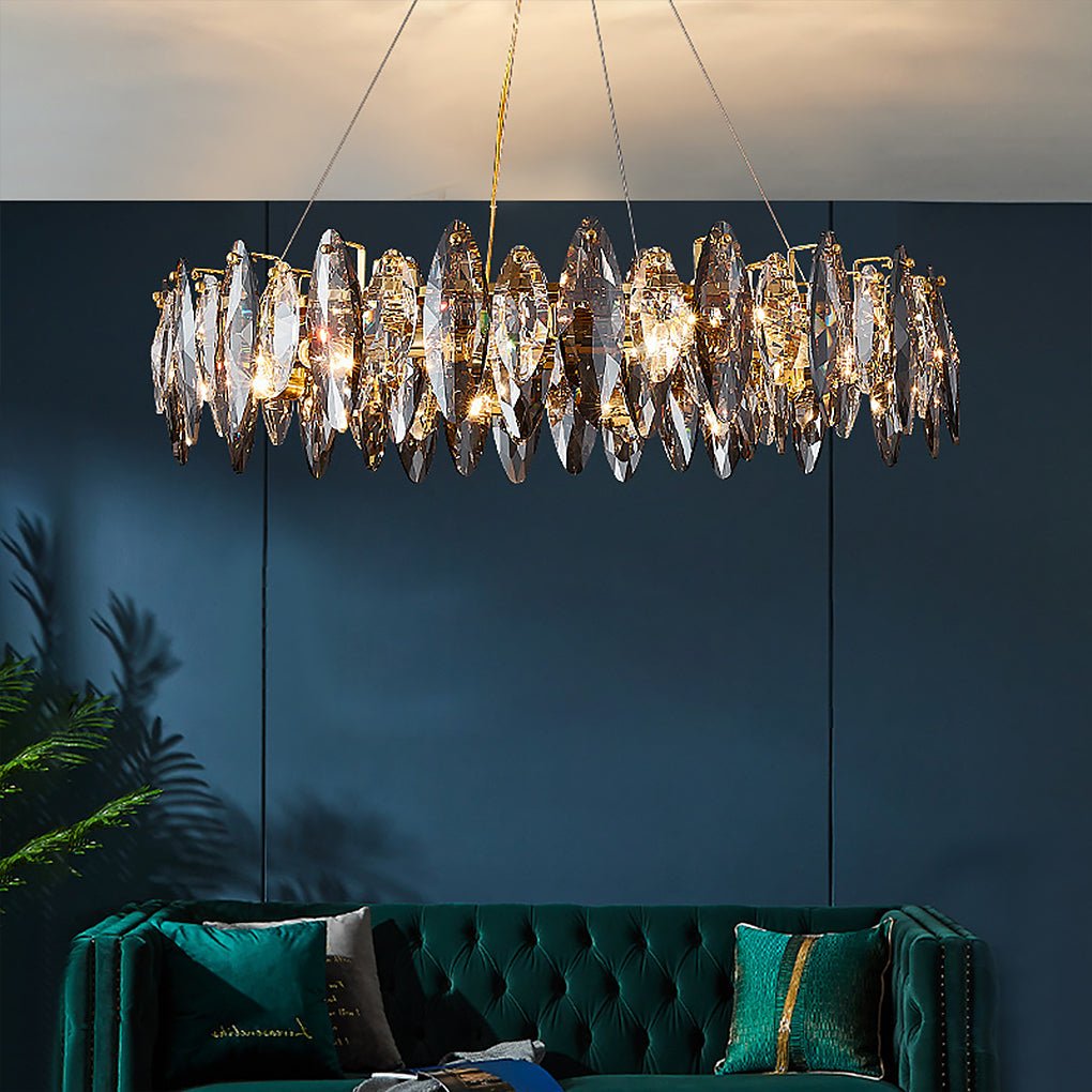 Postmodern LED Crystal Chandelier - Three-Color Lighting Design