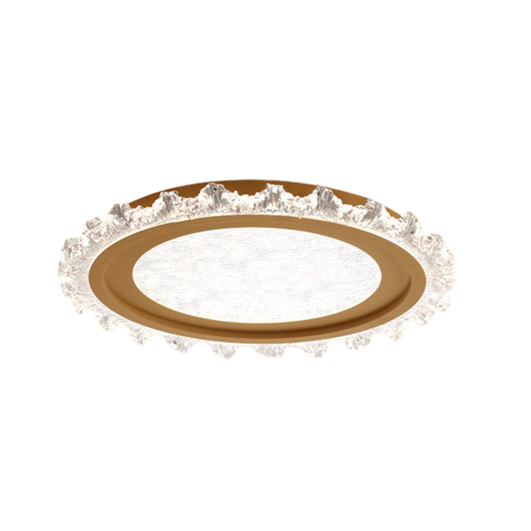 White Round LED Ceiling Light - Ultra-Thin Flush Mount, Full Spectrum Lighting