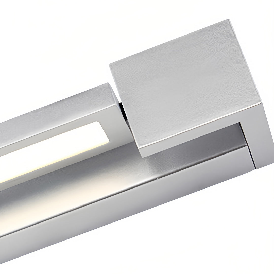 Chrome Bathroom Vanity Light Modern Makeup Mirror Wall Light, Contemporary LED Lighting, Stylish Wall Sconce, Brushed Nickel Finish, Bright Illumination for Grooming, Elegant Home Decor, Space-Saving Design, Ideal for Small Bathrooms, Adjustable Lighting