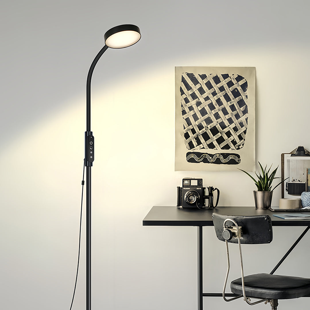 Minimalist LED Floor Lamp - Eye-Caring Standing Light for Reading