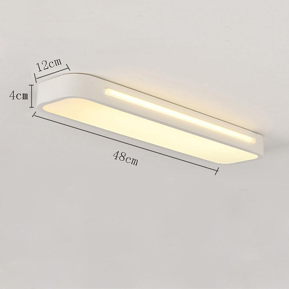 19-Inch LED Flush Mount Oval Ceiling Light - Minimalist Rectangular Design
