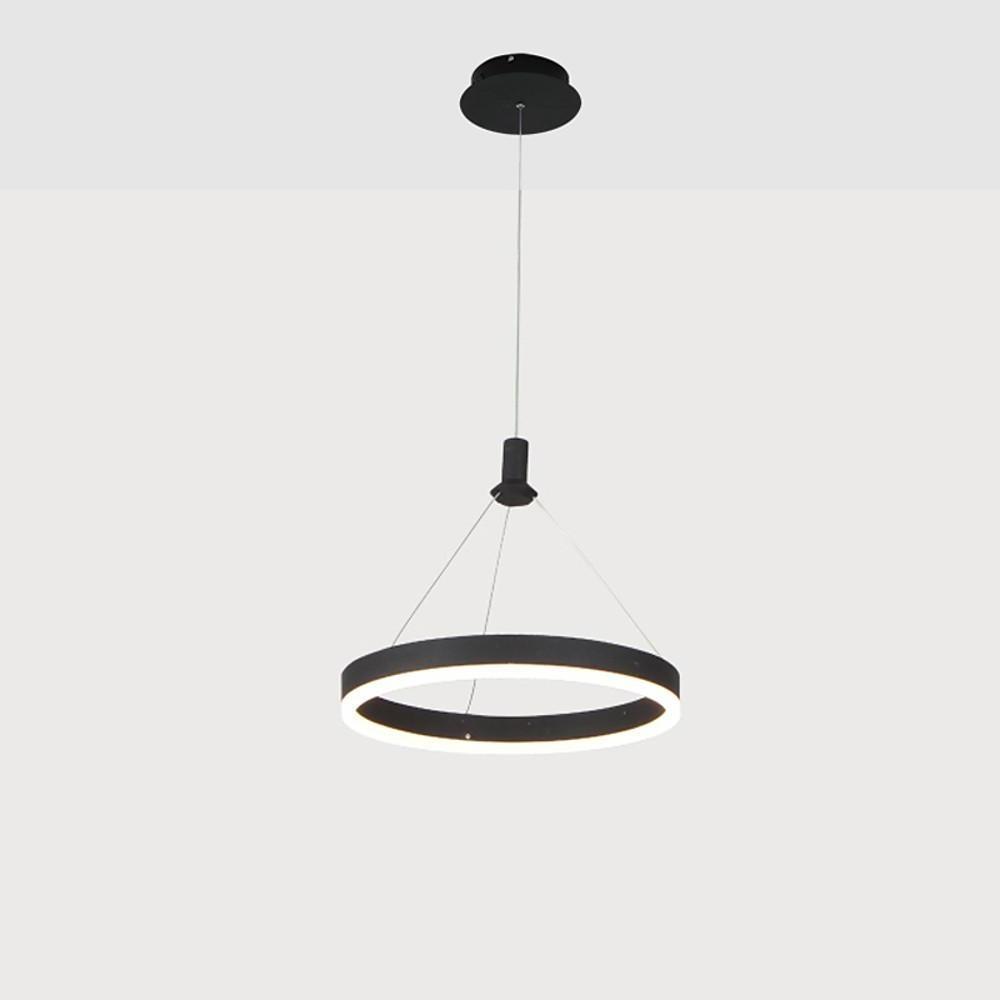 Modern LED Ring Chandelier - 12''/16''/24'' Wide Circle Pendant Light