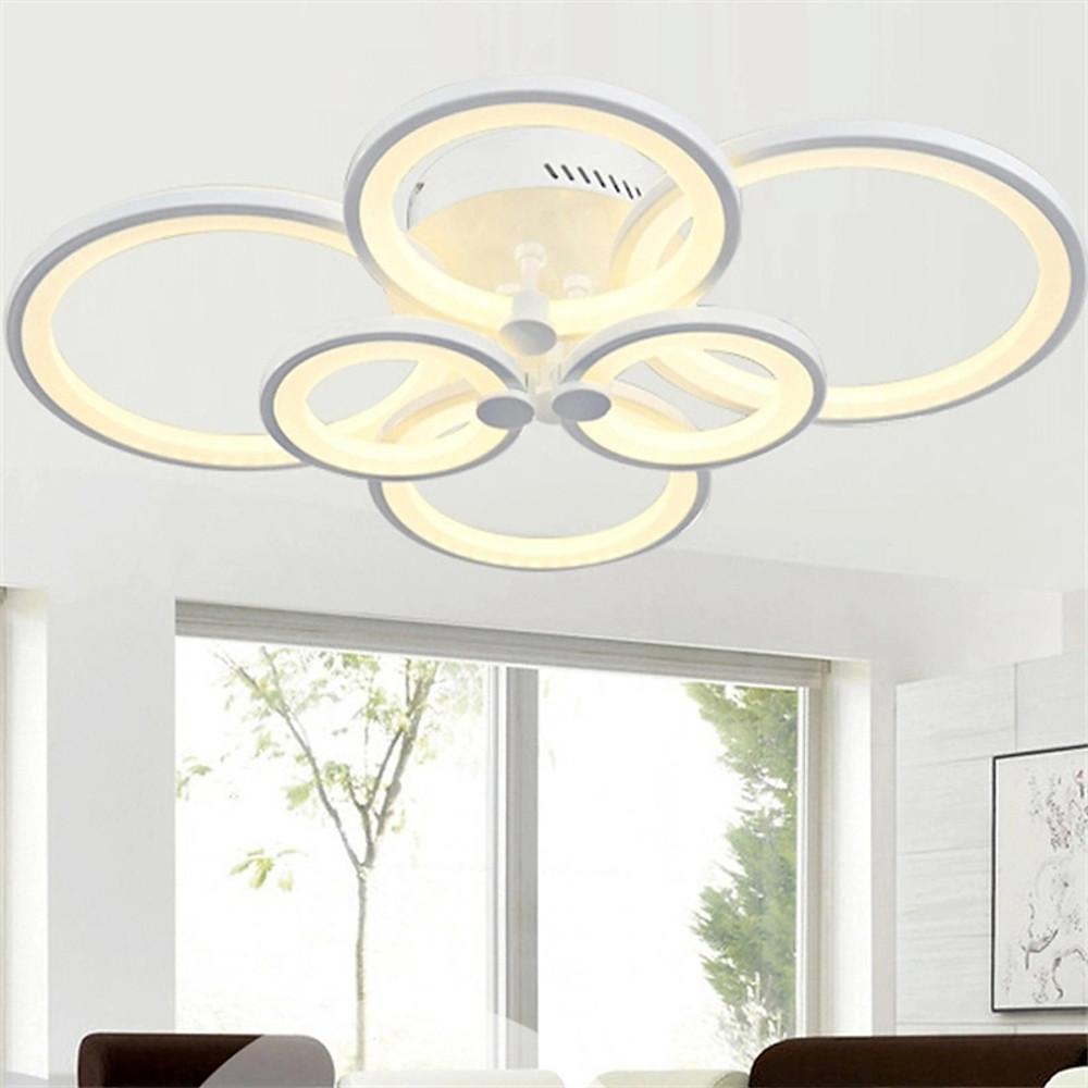 Multi Circles Dimmable LED Ceiling Light Flush Mount Modern Lighting