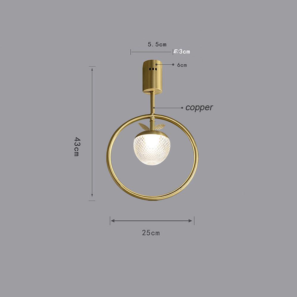 Circle LED Gold Flush Mount Ceiling Light Chandelier