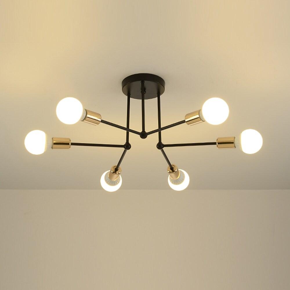 6-Light LED Flush Mount Ceiling Light Fixture Modern Design