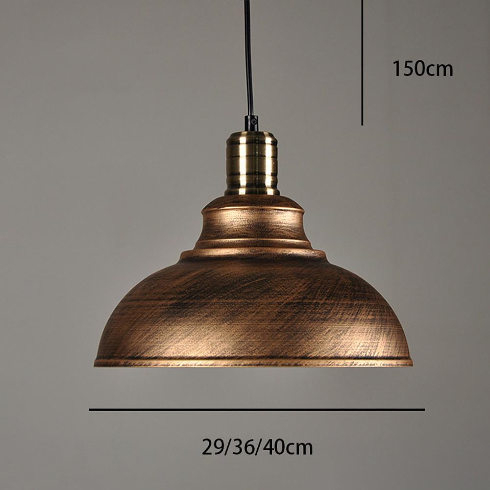 Semi Globe Metal LED Pendant Light - Vintage Style Hanging Lamp for Home Office