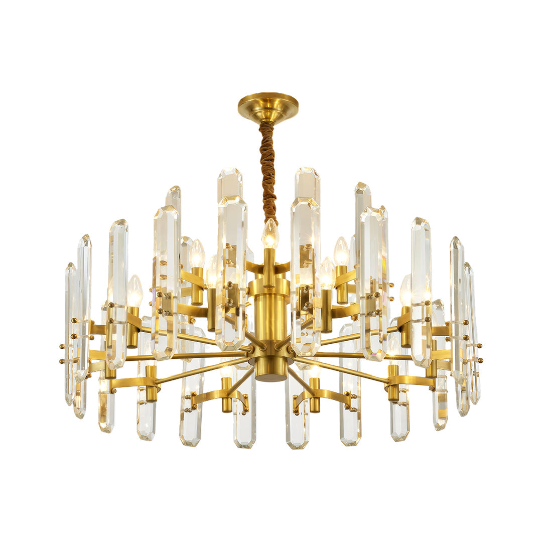 Brass Modern Luxury Glass Chandelier Ceiling Light