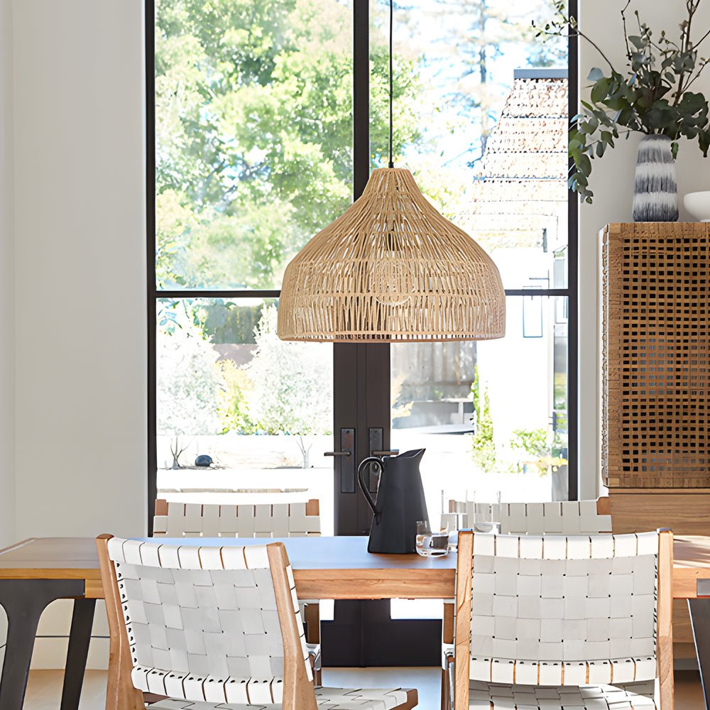 Rattan Shade Japanese Chandelier | Creative Style Lighting for Restaurant