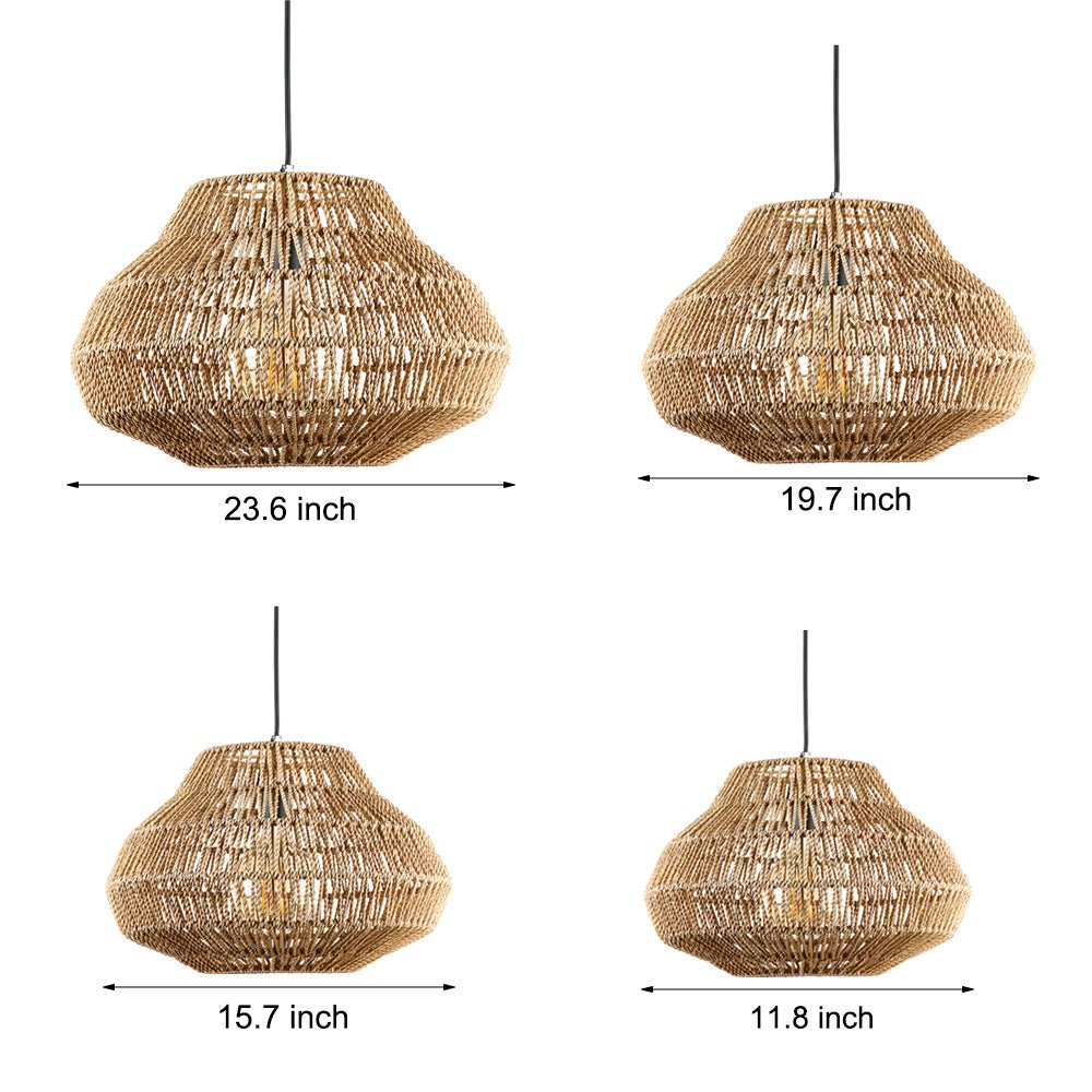 Rattan Shade Japanese Chandelier | Creative Style Lighting for Restaurant