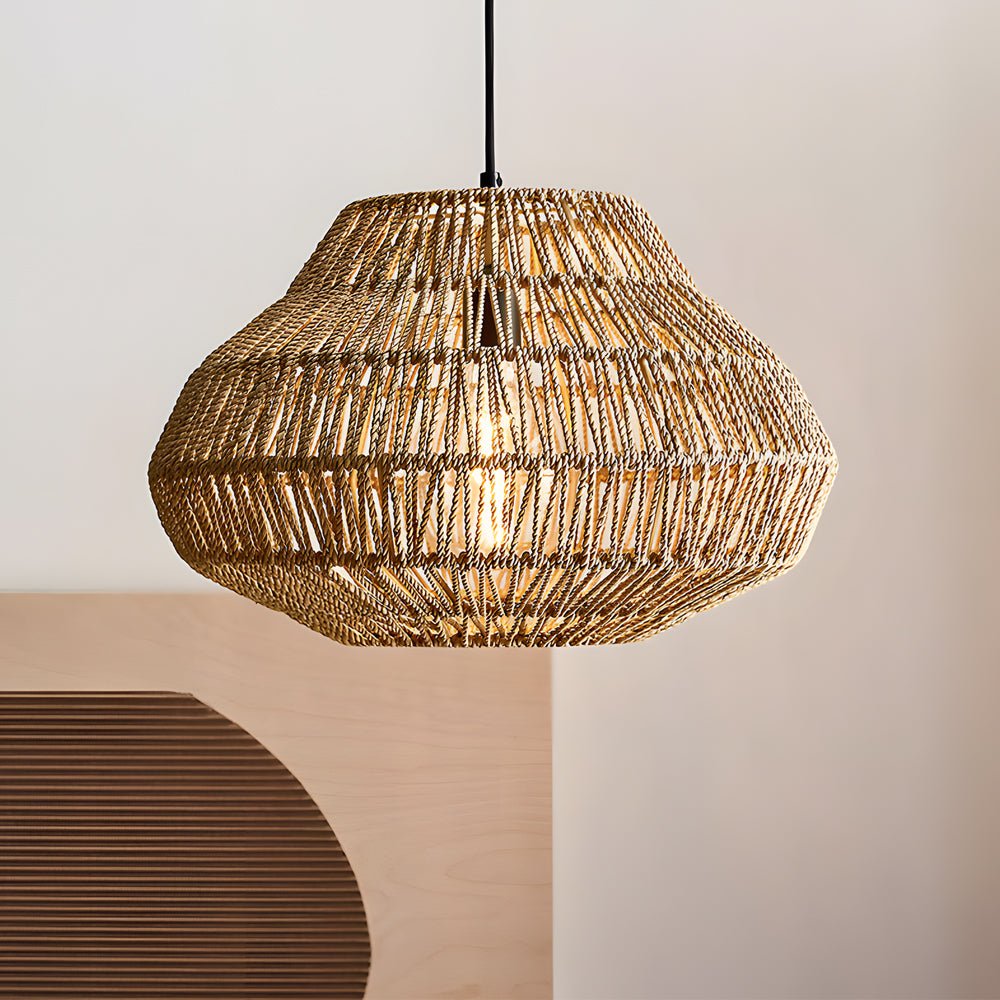 Rattan Shade Japanese Chandelier | Creative Style Lighting for Restaurant