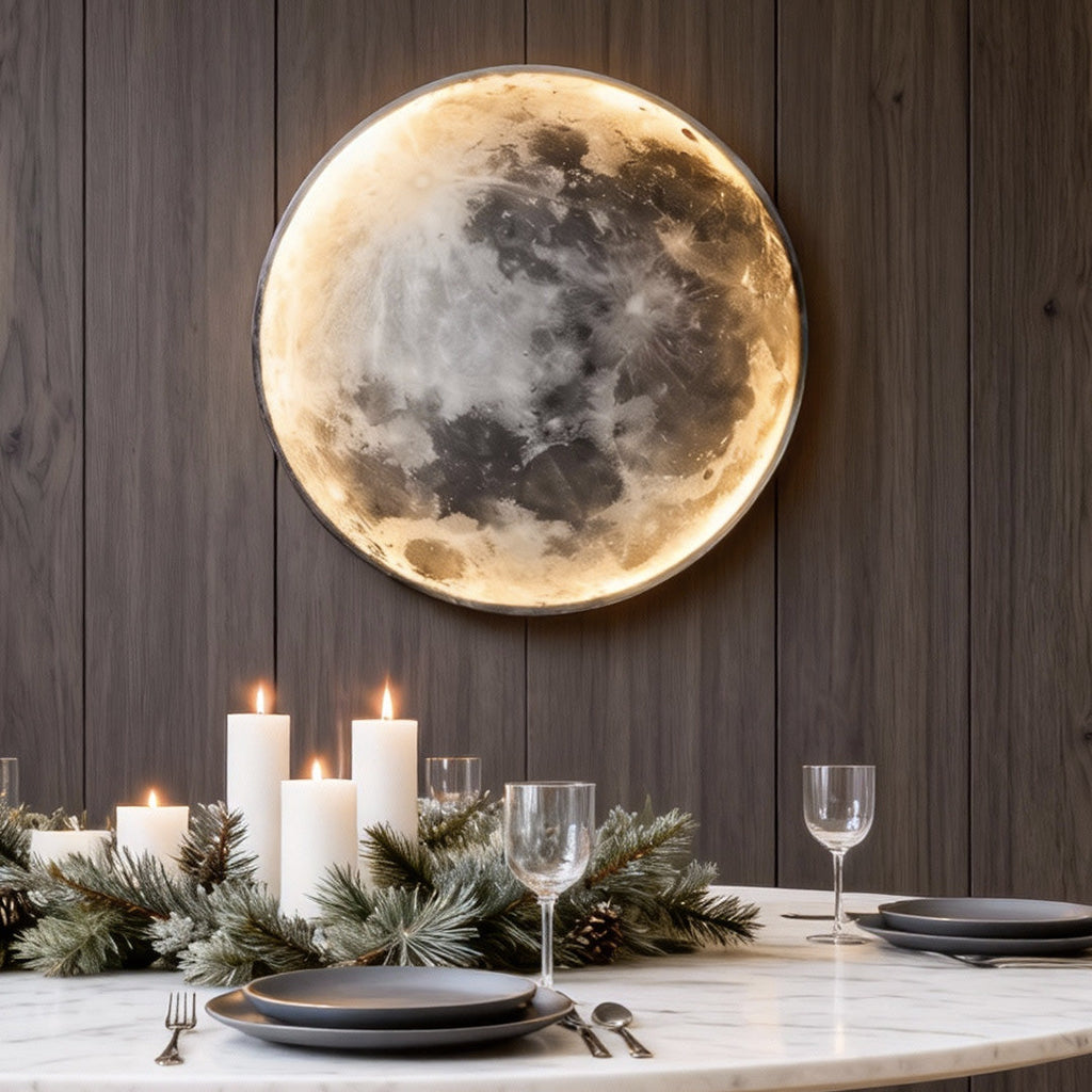 Full Moon LED Wall Lamp - Modern Round Artistic Night Light