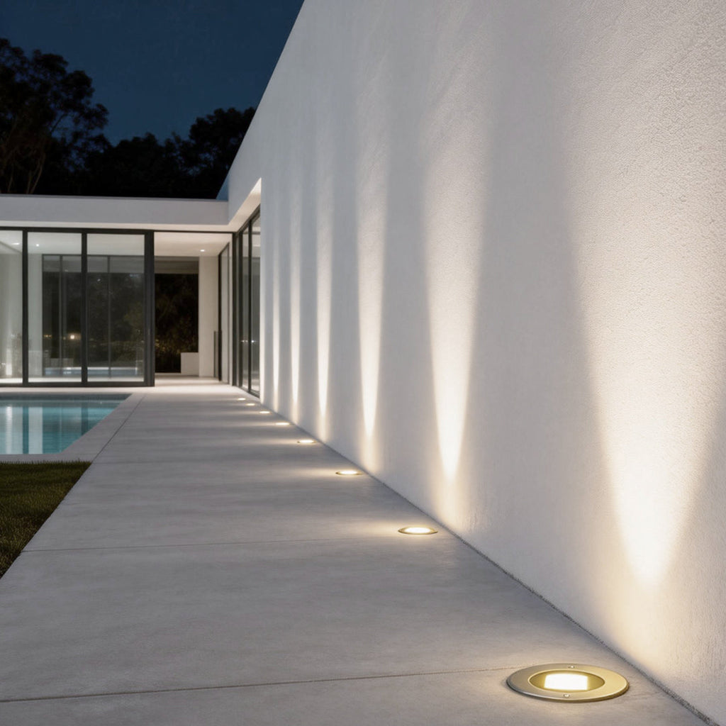 Recessed LED Deck Step Lights - Modern Black Metal Lighting