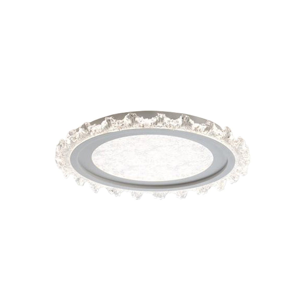 White Round LED Ceiling Light - Ultra-Thin Flush Mount, Full Spectrum Lighting