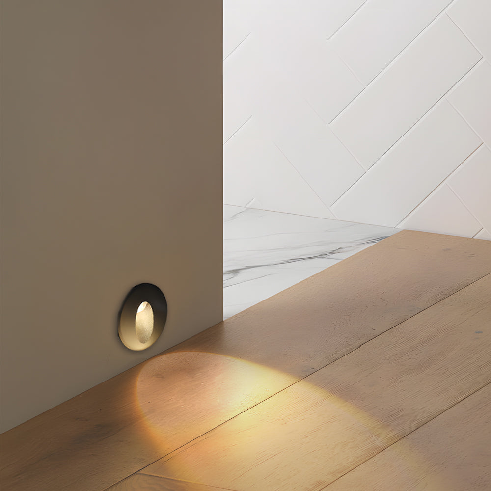 LED Step Light Recessed Oval Waterproof Modern Design