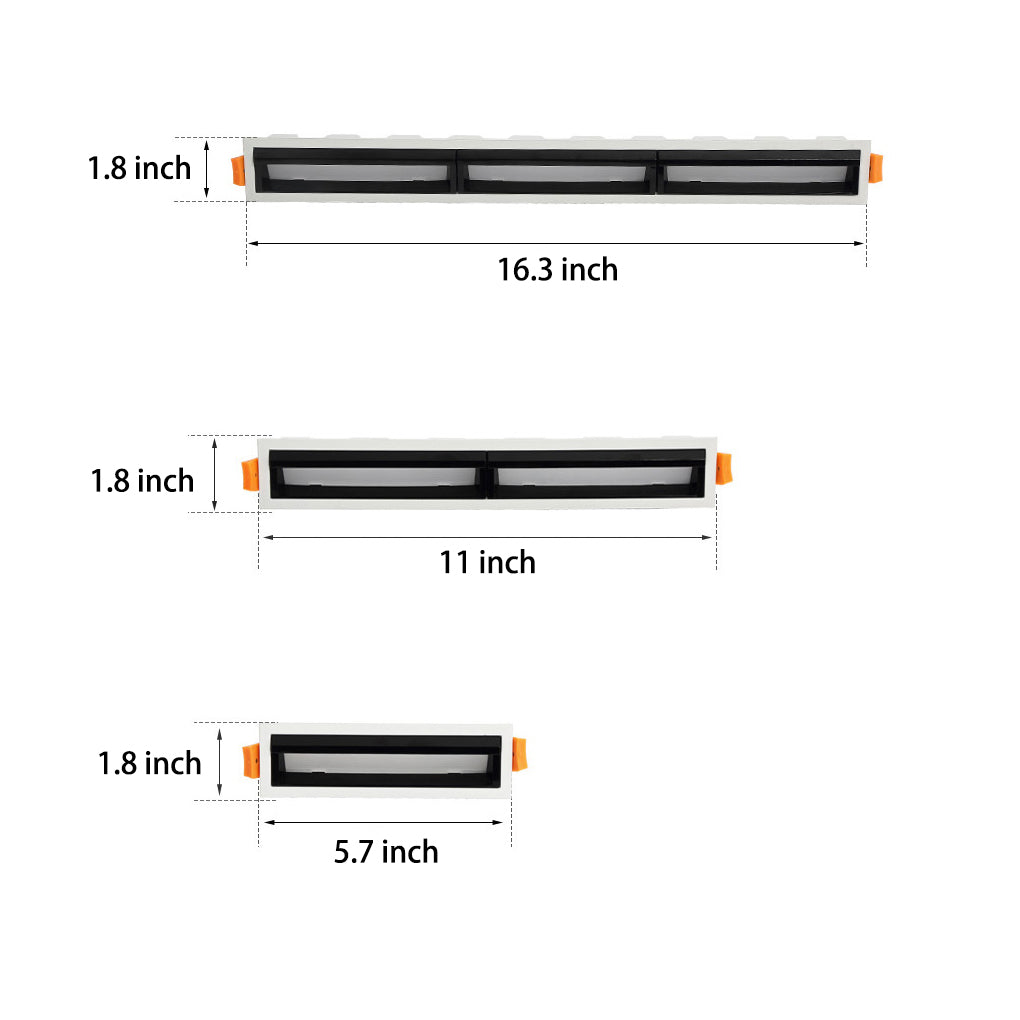 Recessed Linear LED Spotlight Anti-Glare Lighting Fixture