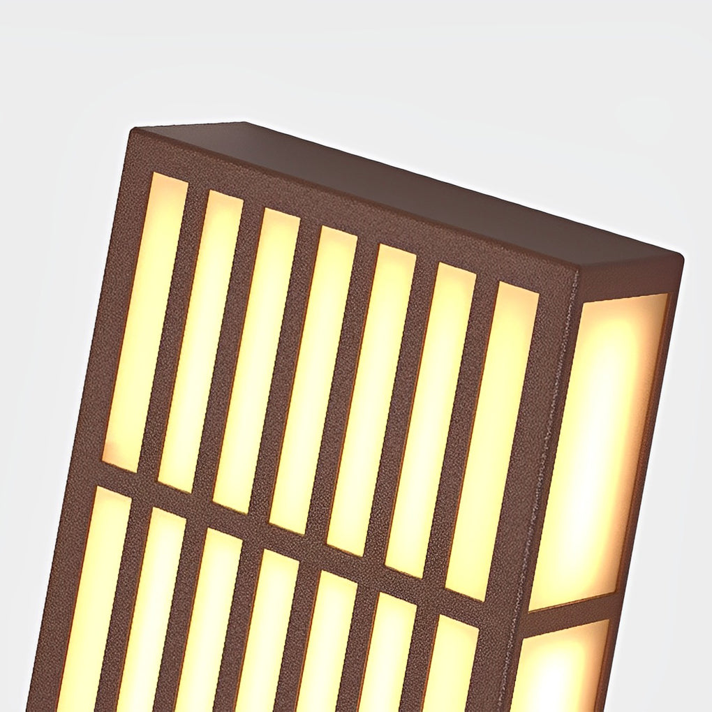 Rectangle LED Outdoor Wall Light Waterproof Retro Grid Design