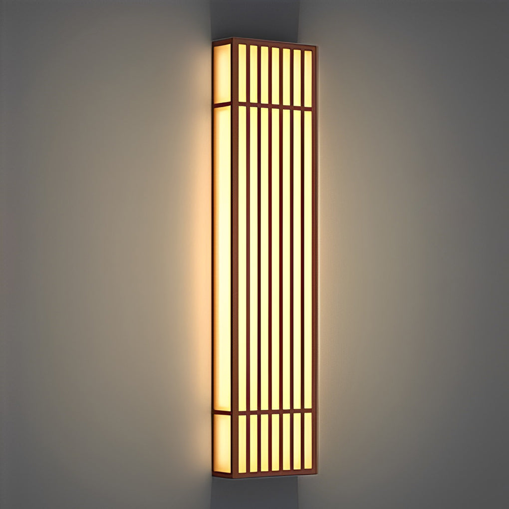 Rectangle LED Outdoor Wall Light Waterproof Retro Grid Design