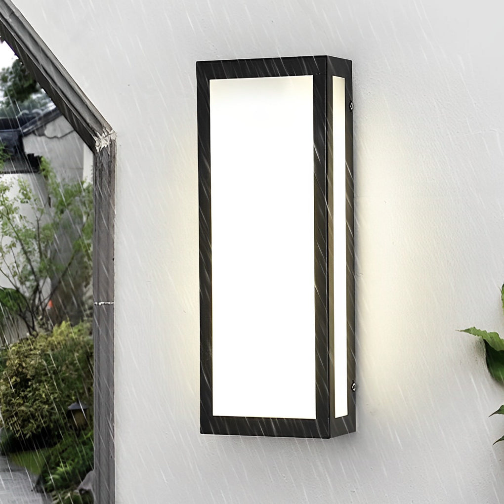 Modern Waterproof LED Outdoor Wall Light - Rectangle Design
