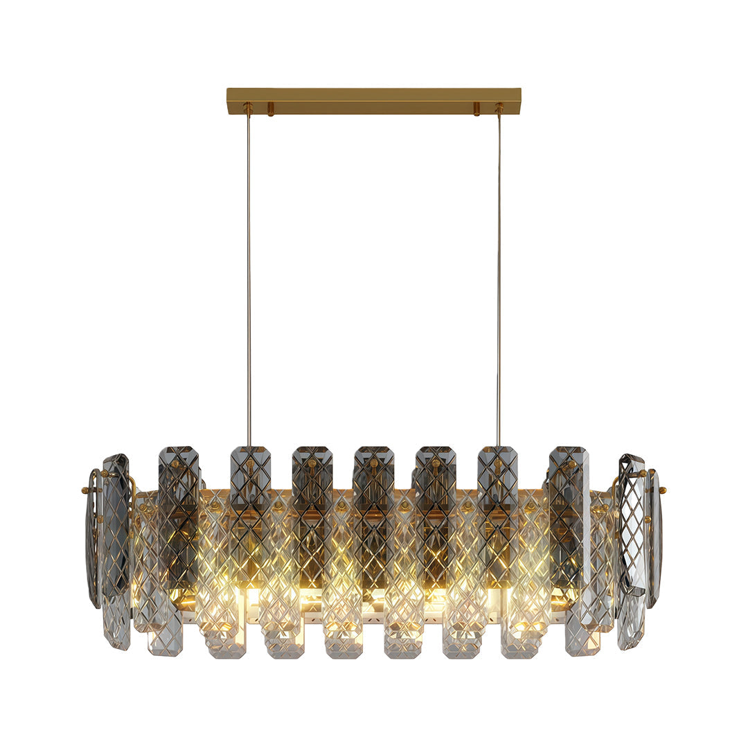 Contemporary Crystal Chandelier Eye-Protecting Ceiling Light