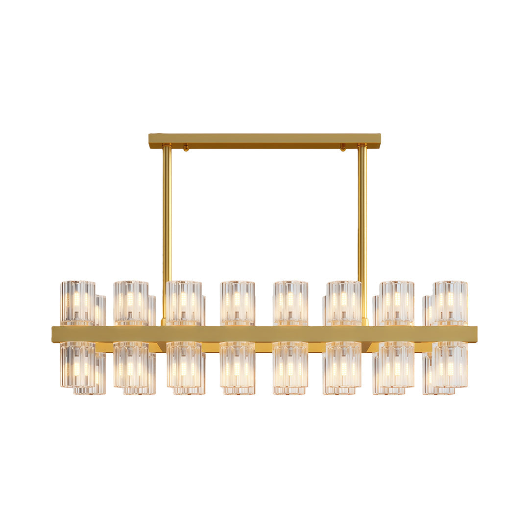 Luxury Crystal Chandelier - American Copper Ceiling Light