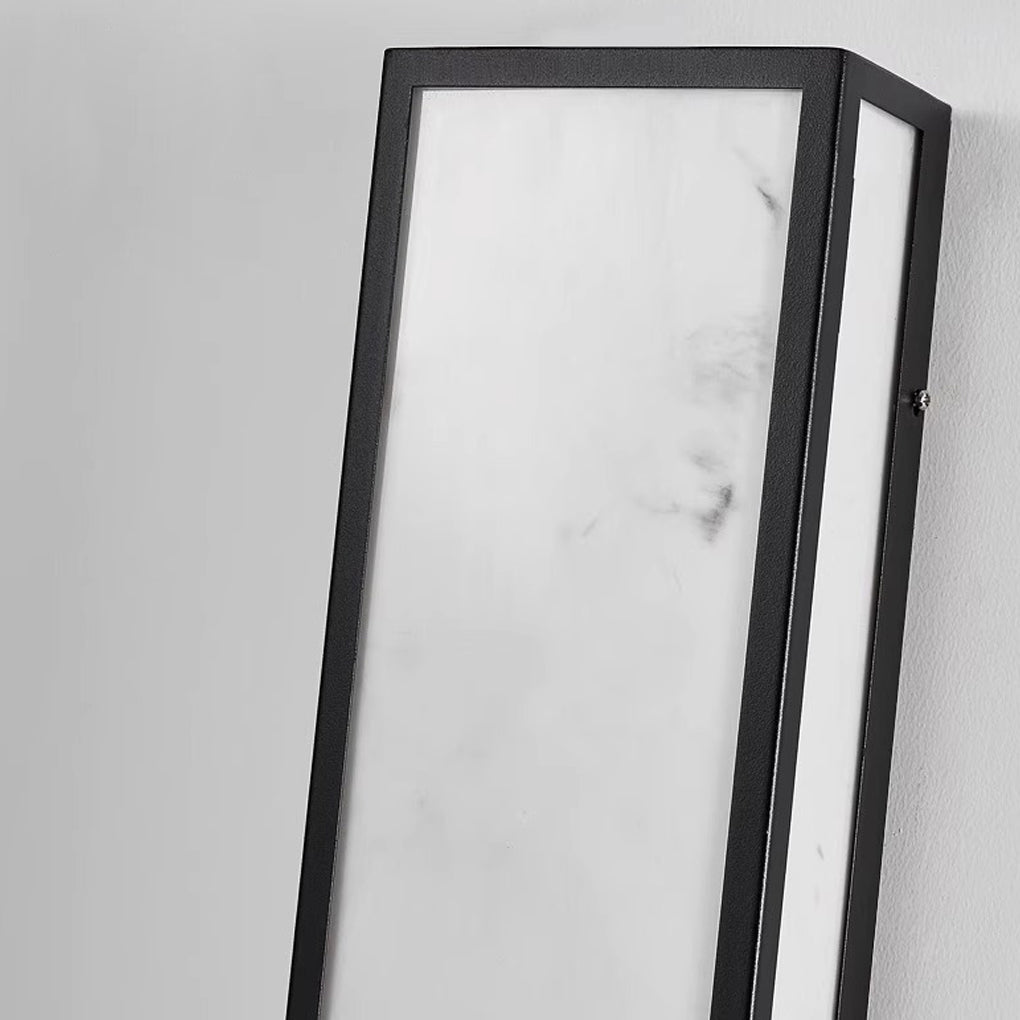 Rectangular Waterproof LED Exterior Wall Sconce - Resin Light Fixture