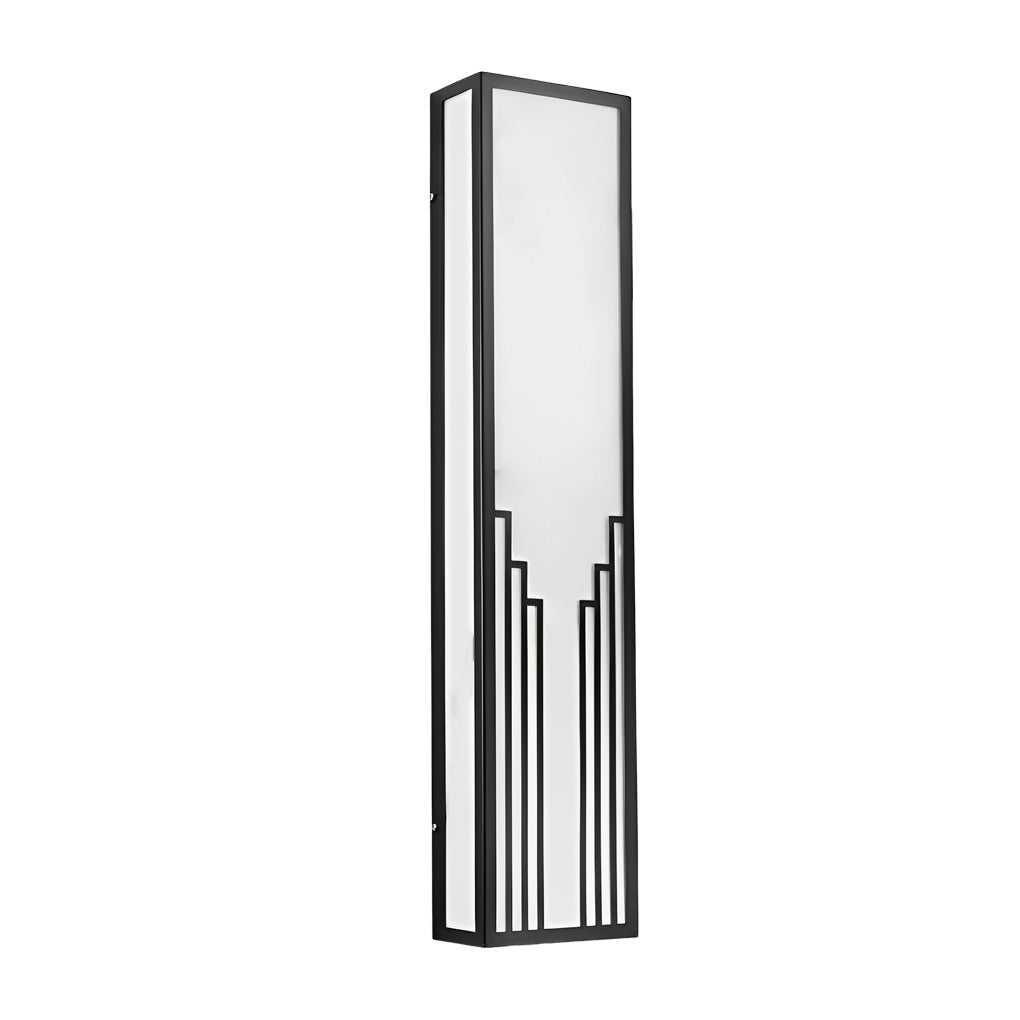 Rectangular Waterproof LED Exterior Wall Sconce - Resin Light Fixture
