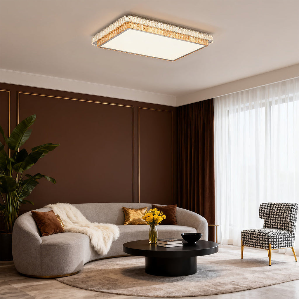 Modern Luxury Crystal LED Flush Mount Ceiling Light