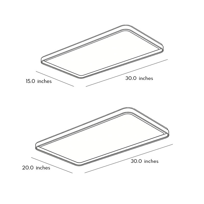Modern Rectangular LED Flush Mount Ceiling Light - Sleek Design, Energy Efficient Lighting