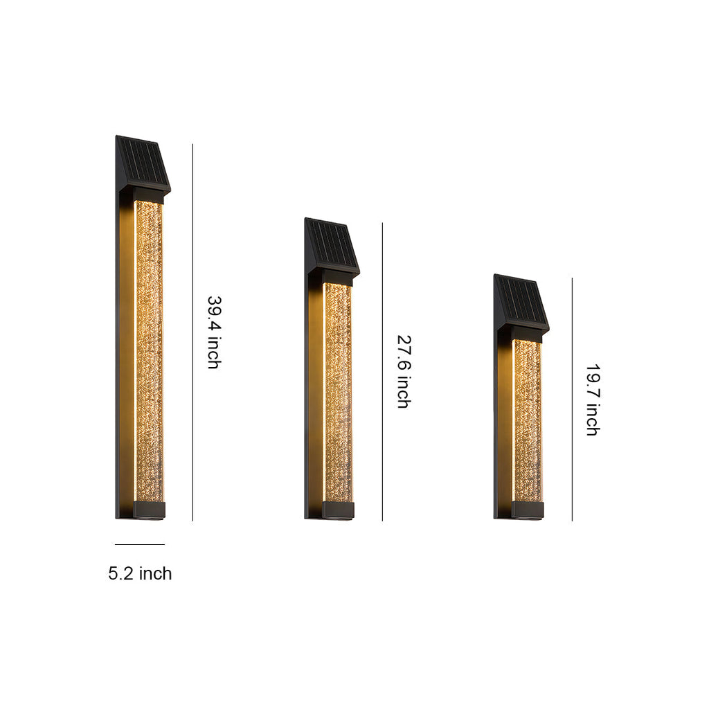 Black Waterproof Solar Outdoor Sconce Light – Energy Efficient Garden Fixture