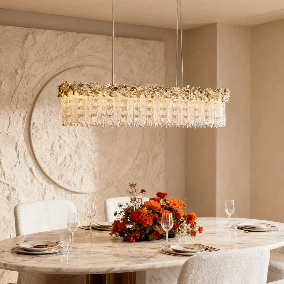 Gold Chandelier Crystal Minimalist Ceiling Light