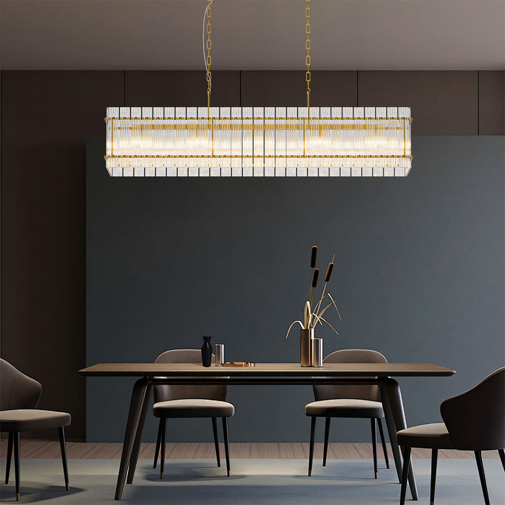 Luxury Iron Glass Lamp Shade Chandelier Ceiling Light