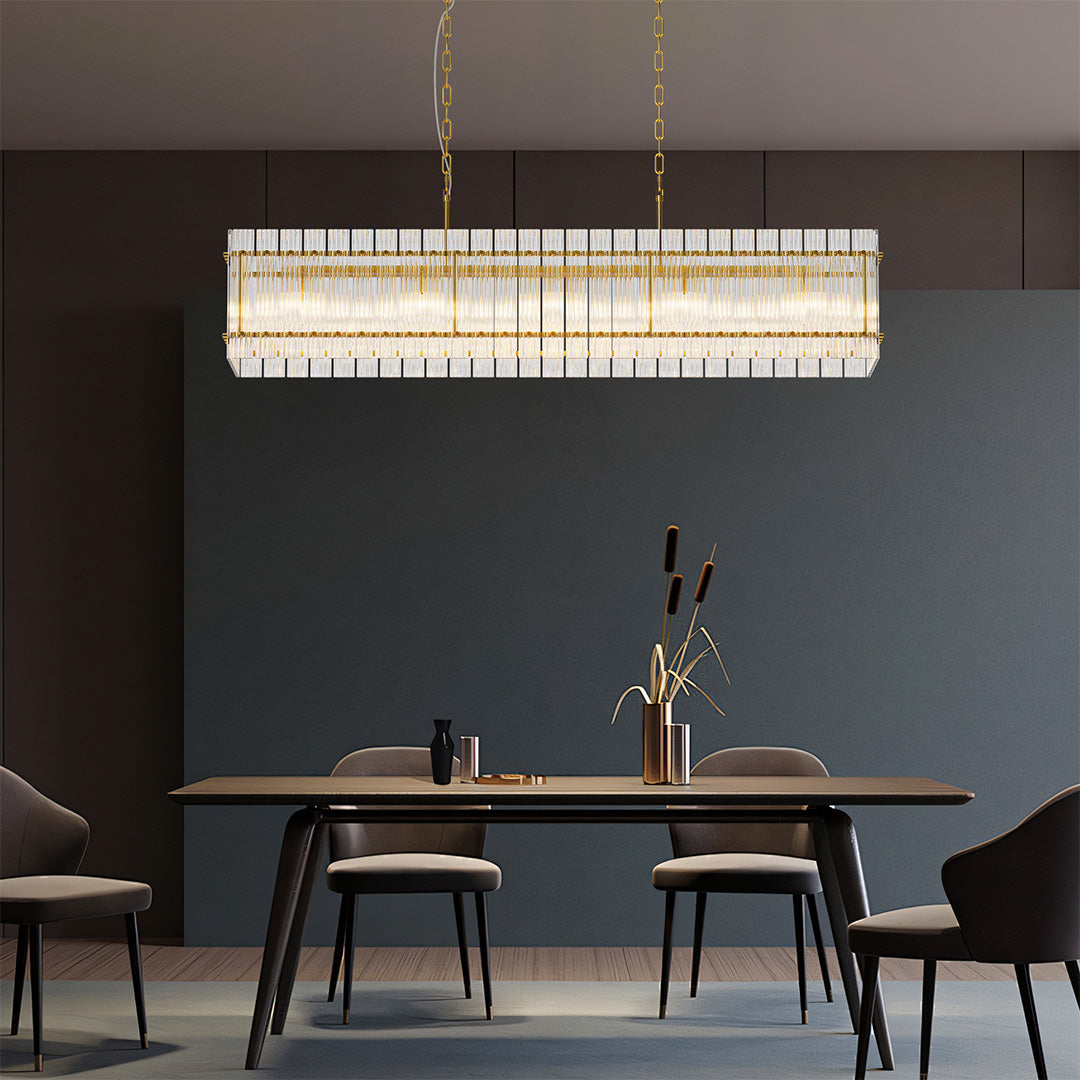 Luxury Iron Glass Lamp Shade Chandelier Ceiling Light