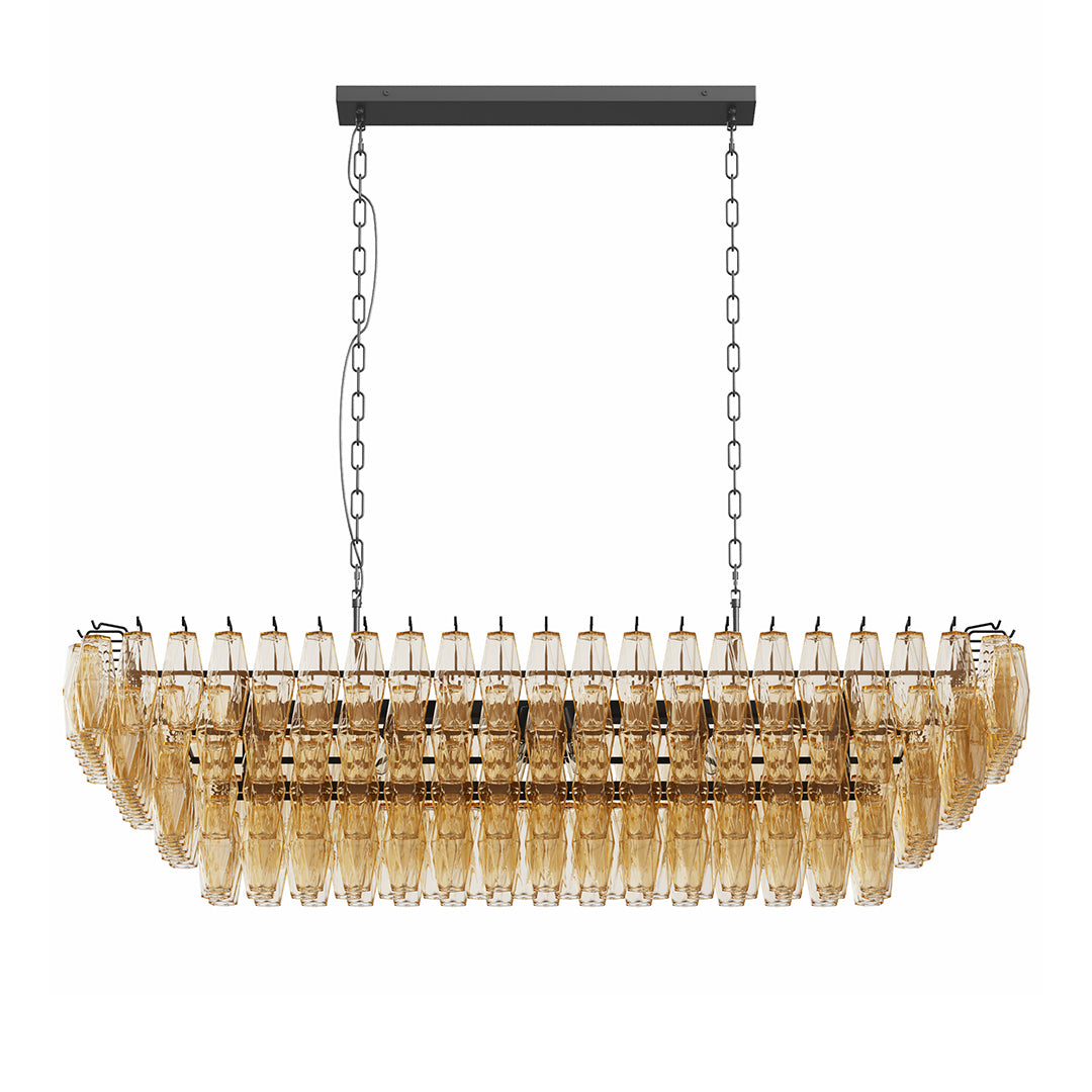 Luxury Glass Pendant Chandelier | Multi-Head Ceiling Lights