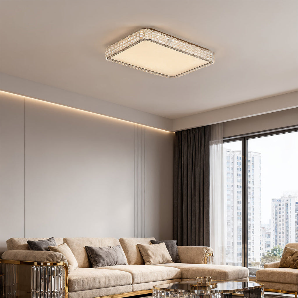 Luxury Crystal LED Flush Mount Ceiling Light Fixture