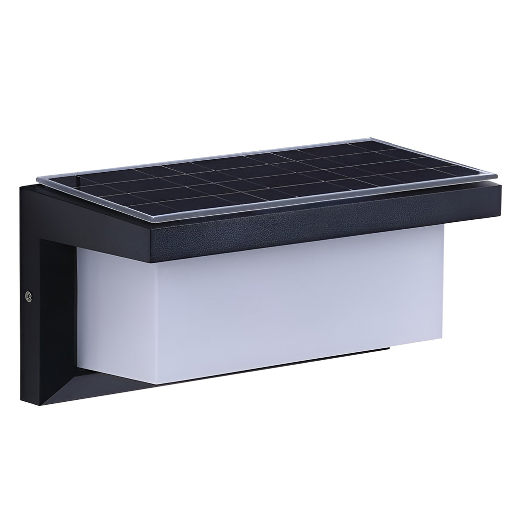 Rectangular Waterproof Solar Outdoor Wall Light - Modern Design