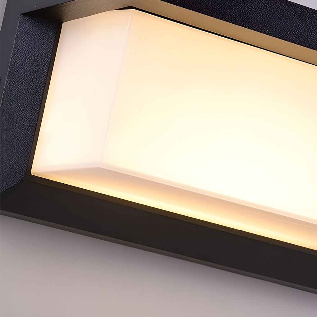 Rectangular Waterproof Solar Outdoor Wall Light - Modern Design