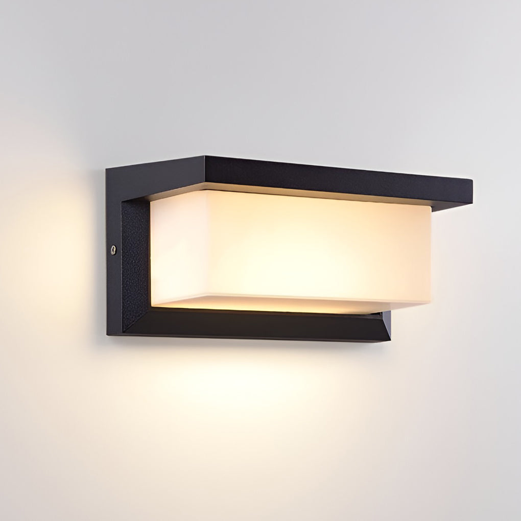Rectangular Waterproof Solar Outdoor Wall Light - Modern Design