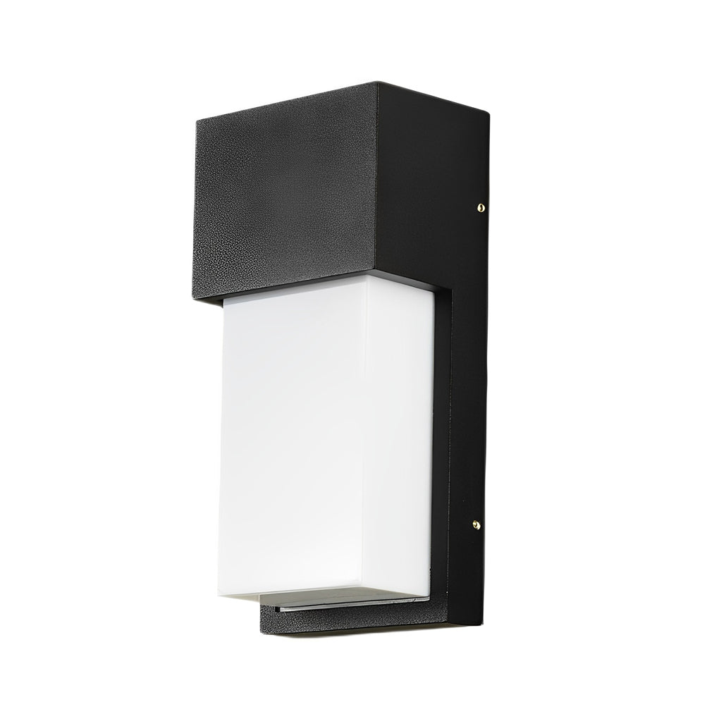 Rectangular Waterproof 10W Black LED Outdoor Wall Light Fixture