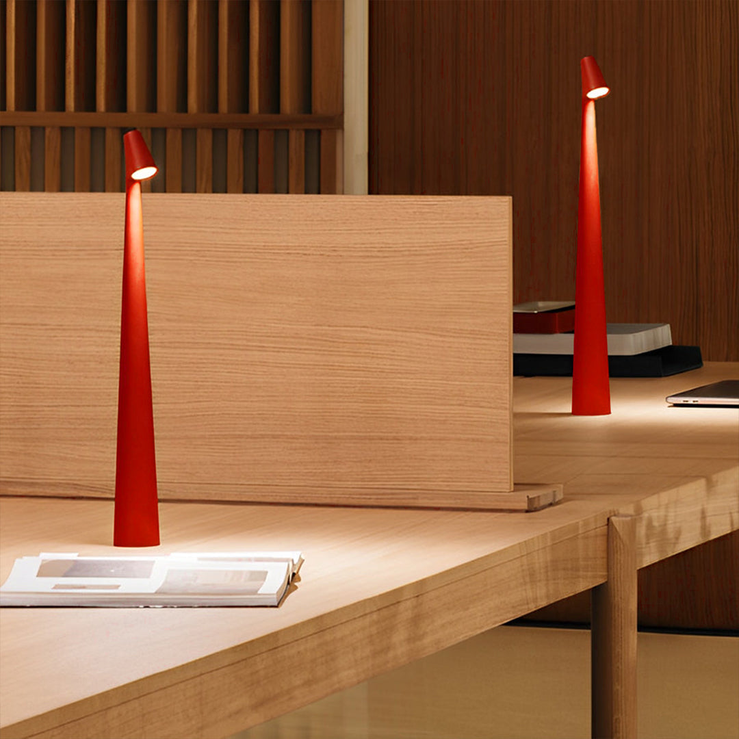 Cone Shaped Modern LED Dimmable Metal Table Lamp - Sleek Light Design
