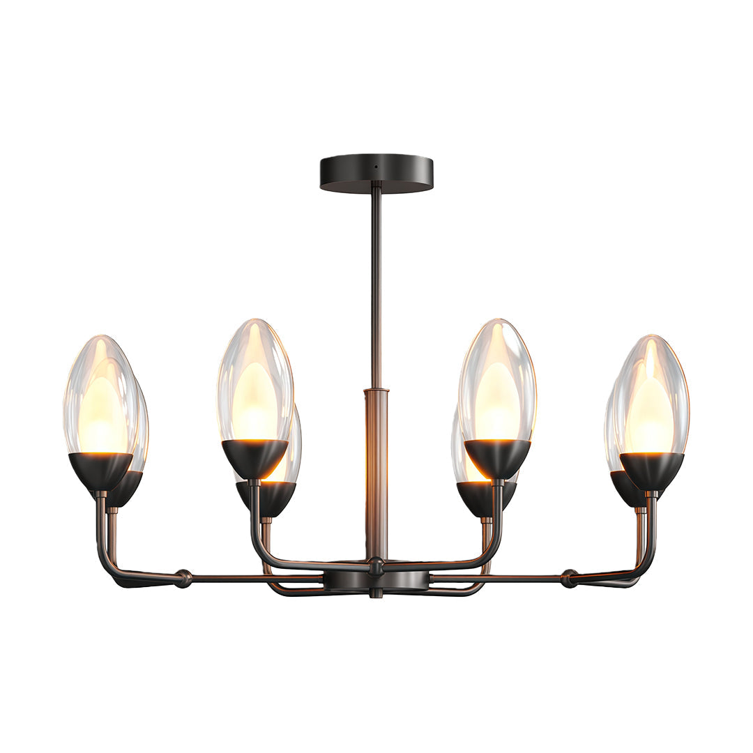 Modern Minimalist Copper Chandelier – Luxury Ceiling Light Fixture