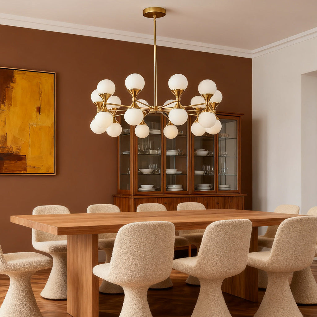 Bubble Glass Chandeliers - Stylish Full Copper Nordic Ceiling Light